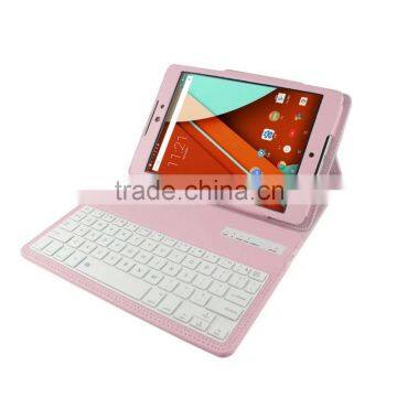 Ergonomics and usability wireless bluetooth keyboard with stand case for google nexus 9