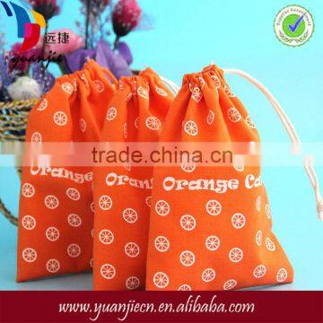 Wholesale custom fancy Chirstmas favor cotton small candy bag/small gift bag