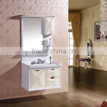 Latest Triangle Shape Modern Style Pvc Material LED Light Bathroom Mirrored Wall Cabinet for Wholesale