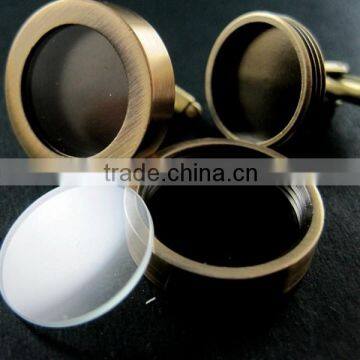 16mm Setting Antqiued Bronze Round 3mm Deep Bezel Tray Charm Floating DIY Photo Cufflinks,wedding Cuff Links Blank 1500041