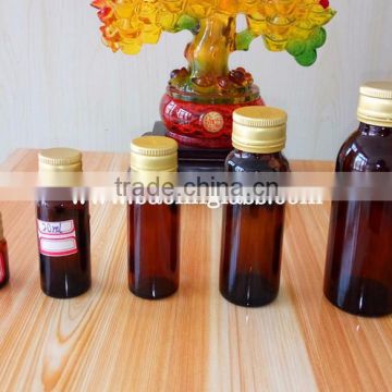 50ml Empty Amber Glass Syrup Bottle