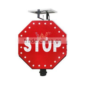 Customized aluminum high way road sign solar stop sign board