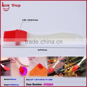 BT0204 8.27" PP Handle Silicone Brush Cooking Oil Brush Silicone Oil Brush BBQ Sauce Brush