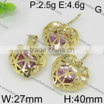 New Arrival Popular Wholesale Jewelry Gold Plated Name and Heart Shape Set