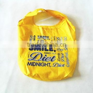 polyester shopping bag for promotion/190t polyester folding shopping bag