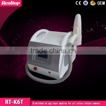 Realtop high quality eliminates the age pigment nd yag laser tattoo removal machine For skin whitening