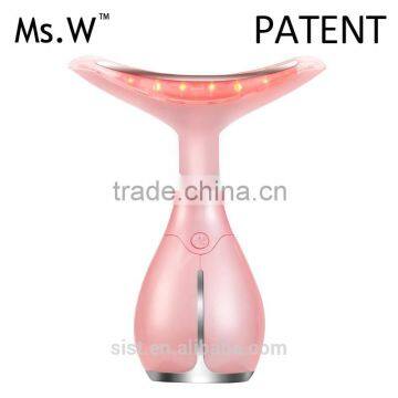 China supplier new 2017 neck care wrinkle removal face and neck lifting device nano vibration dolphin massager