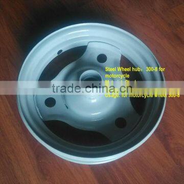 Steel Wheel hub:300-8 for motorcycle