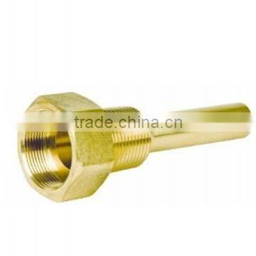 Brass thermowell for industrial thermometers,3/4" NPT connection