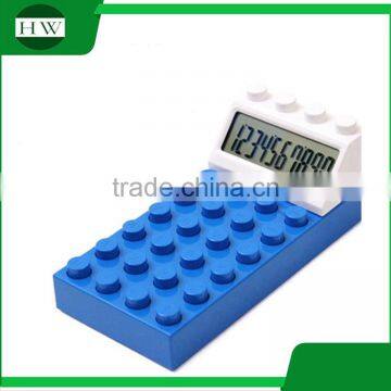 Wholesale Promotion Custom Building Block Portable Plastic Square Scientific Counter Calculator photo-4