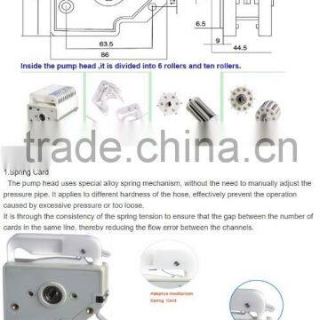 Easy-load Economic Price Peristaltic Pump BT102S With DG10-2(10 Rollers) Flow 0.00011ml/min-41ml/min CE Peristaltic Pump photo-3