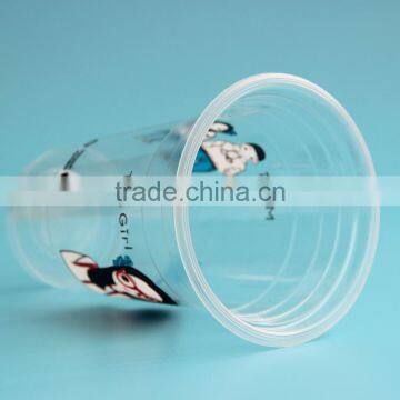 Reusable Transpartent PP Plastic Cup With Dome Lid and Straw photo-3