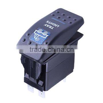 Waterproof 12V 20A Bar ARB 5P Push Rocker Toggle Switch Blue LED Light Car Sales photo-2