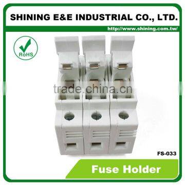 FS-033 600V DC AC 32A 3 Pole 10x38 Cylindrical Fuse Holder photo-6
