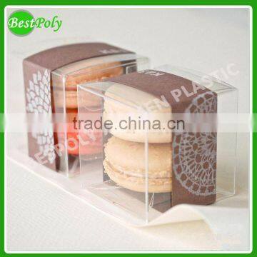 51mm square plastic box for macaron