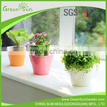 ABS Plastic Bright Color Flower Pot With Separate Inner Design photo-3