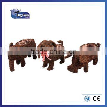 2016 hot-sale style pig/elephant/dog - shaped fiber /rattan flower plant pots