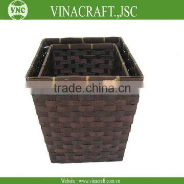 Bamboo trash bin