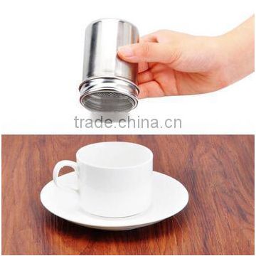 CY182 Stainless Steel Powder Sieve Spray Powder Sugar Sieve Cans Tube With Plastic Cap Barrel Powder Sieve