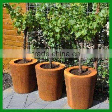 FO-9C01 Cone Type Corten Steel Plant Pot