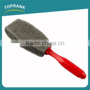 Hot Selling Plastic Handle Soft Scouring Pad Car Wheel Cleaning Brush photo-2