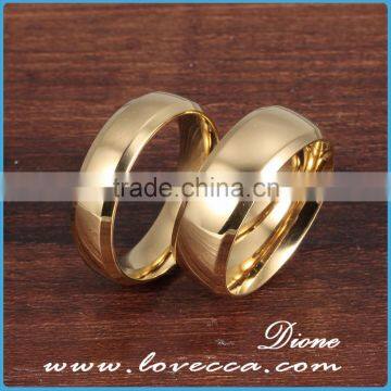 Custom Made Ladies Stainless Steel Rings Gold Plated photo-5