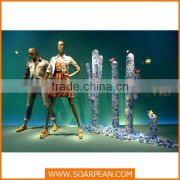 Fiberglass Window Display Props Large Artificial Cactus photo-2