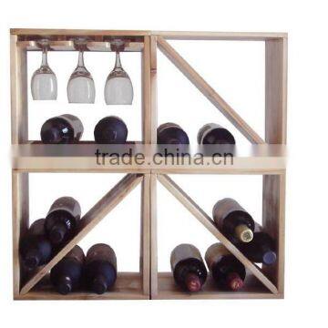 2016 new stle hot sale wooden wine bottle wooden rack