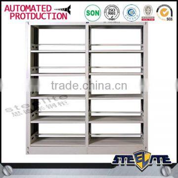 School Library Metal Book Shelves/ Metal Bookcase /Steel-Wood Combination Book Rack photo-5