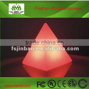 rechargeable battery color changing led outdoor pyramid
