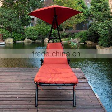 Garden Dream Chaise Lounger Chair With Sun Shade Canopy photo-2