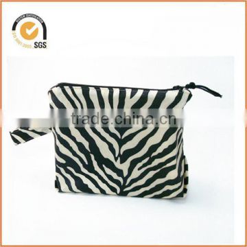 Waxed Canvas Cosmetic/Toiletry Zipper Pouch (Zebra) By Chiqun Donggaun CQ-H02003