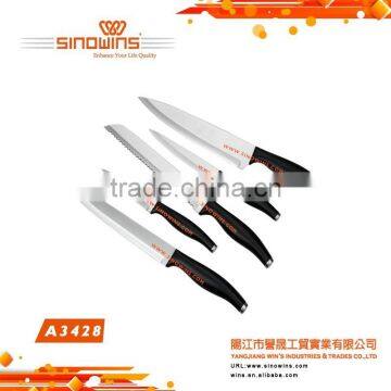 A3410 New Design 5pcs Non-stick Coating Stainless Steel Kitchen Knife Set photo-6