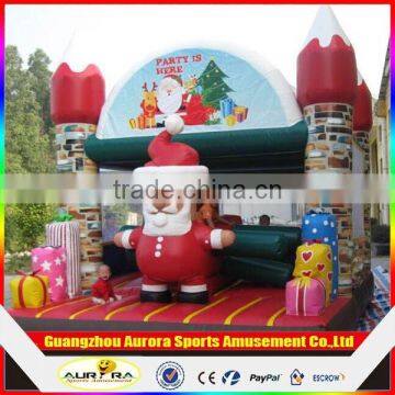 Merry Christmas commercial inflatable bouncer with factory lower price