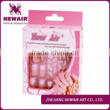 Fashion printing false&fake nail tips set+nail stickers