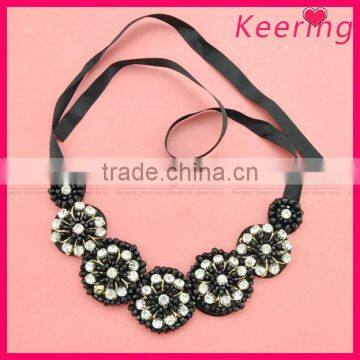 Newest beads Neckline handmade fashion neckline WNL-1383