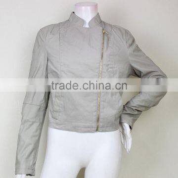 China Clothing Factory Custom Women Moto Leather Jacket photo-2