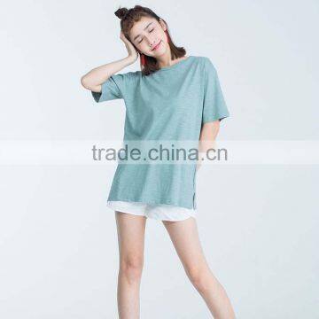 High Quality OEM Service Supply Type Cotton Fabric Clothing Short Sleeve Blank Design Plain Dyed Custom T Shirt For Women