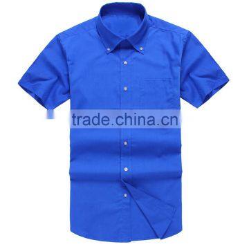 Custom Made High Quality Men's Short Sleeved Cotton Business Dress Shirts
