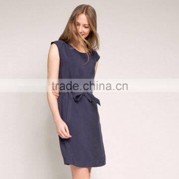 Free Shipping the Most Popular Elegant Back Zip and Belt Woman Shift Dress