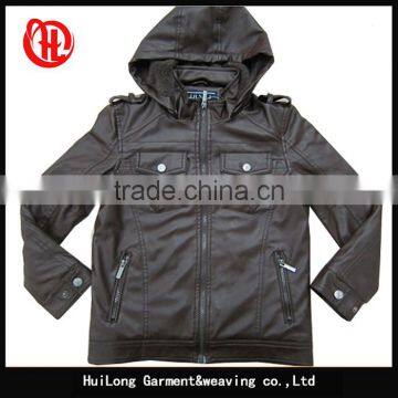 New Order pu Jacket Winter Kid Leather Jacket for Boy photo-3