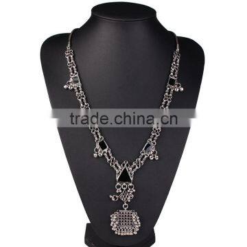 Vintage Ethnic Long Chain Silver Sweater Necklace Jewelry ,big Brand Jewelry