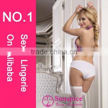 Newest High Quality Hot Sales Wholesale Spandex White and Red Little School Girls Suit Lingerie photo-2