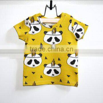 2017 New Arrival Latest Custom OEM Wholesale Kids Baby Children's Boutique Clothing Printed Short Sleeve Cotton Cheap t Shirt photo-3