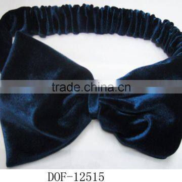 Fashion velvet popular rabbit bow lady turban hairband