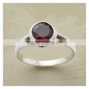 Ruby Silver Plated Rings