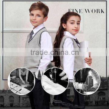 Stylish V-neck Sleeveless Beautiful Knitted Korean High School Uniforms photo-4