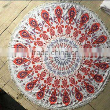 Walson Wholesale Drop Shipping Terry Velour 150cm Round Beach Towel Throw Blanket Belize photo-4
