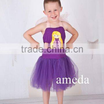 Gorgeous Girls Rapunzel Tangled Princess Tutu Purple Pink Party Dress Costume