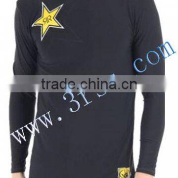 2014 black long sleeve rash t shirt for men